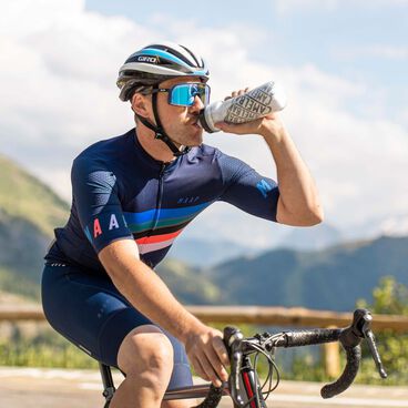 biker drinking from a CamelBak Podium bottle