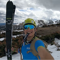 Sage Canaday ready to ski